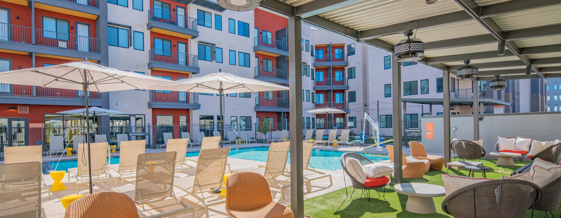 Nollie pool and outdoor seating